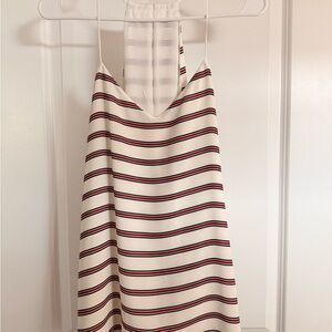 Express White and Black Striped Top